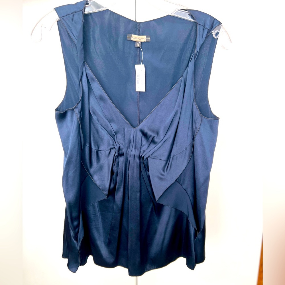 Rozae Nichols Silk Blouse- Blue sleeveless cami *Brand New with Tags*
